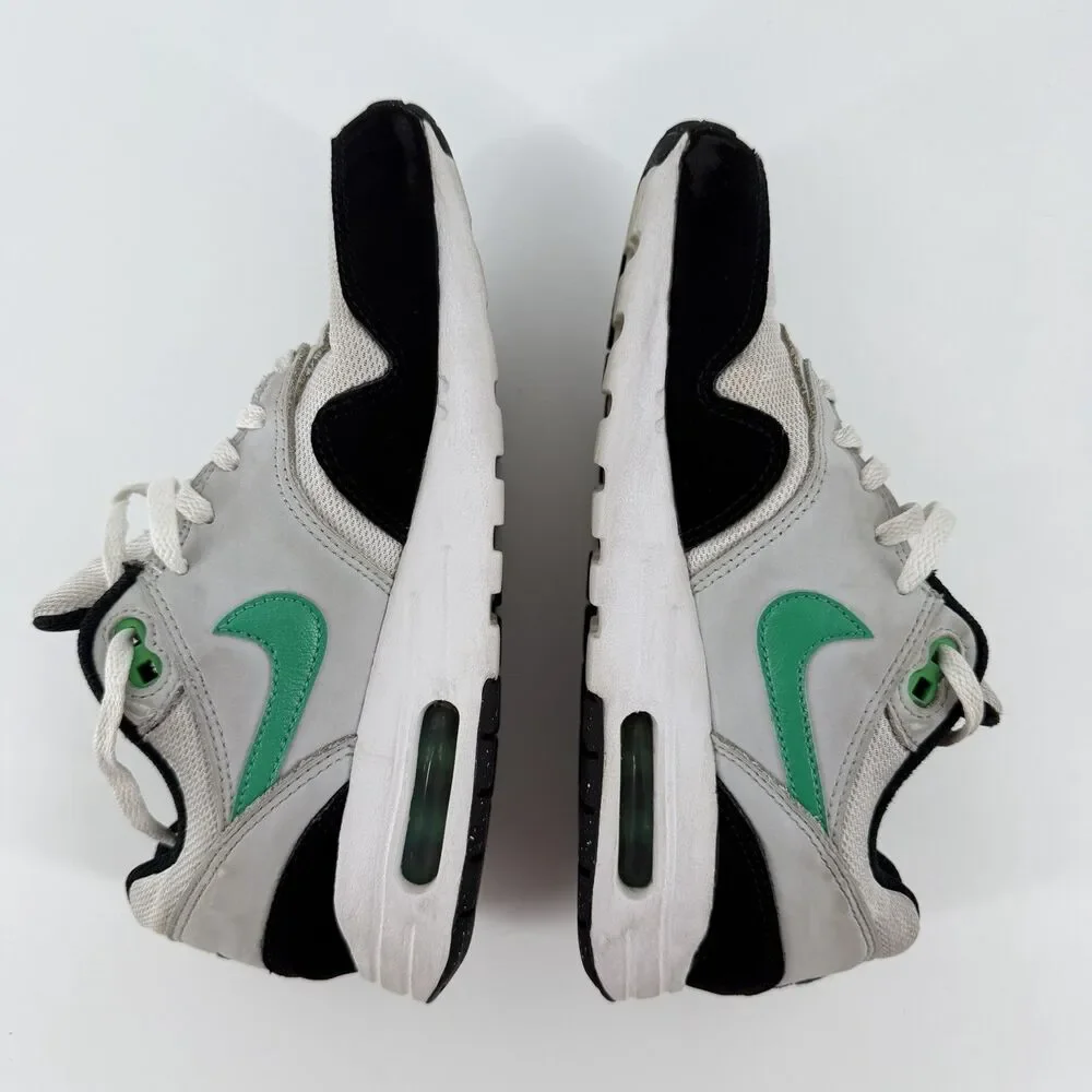 Nike Air Max 1 Shoes Sneakers Stadium Green White Black Boys 4.5Y